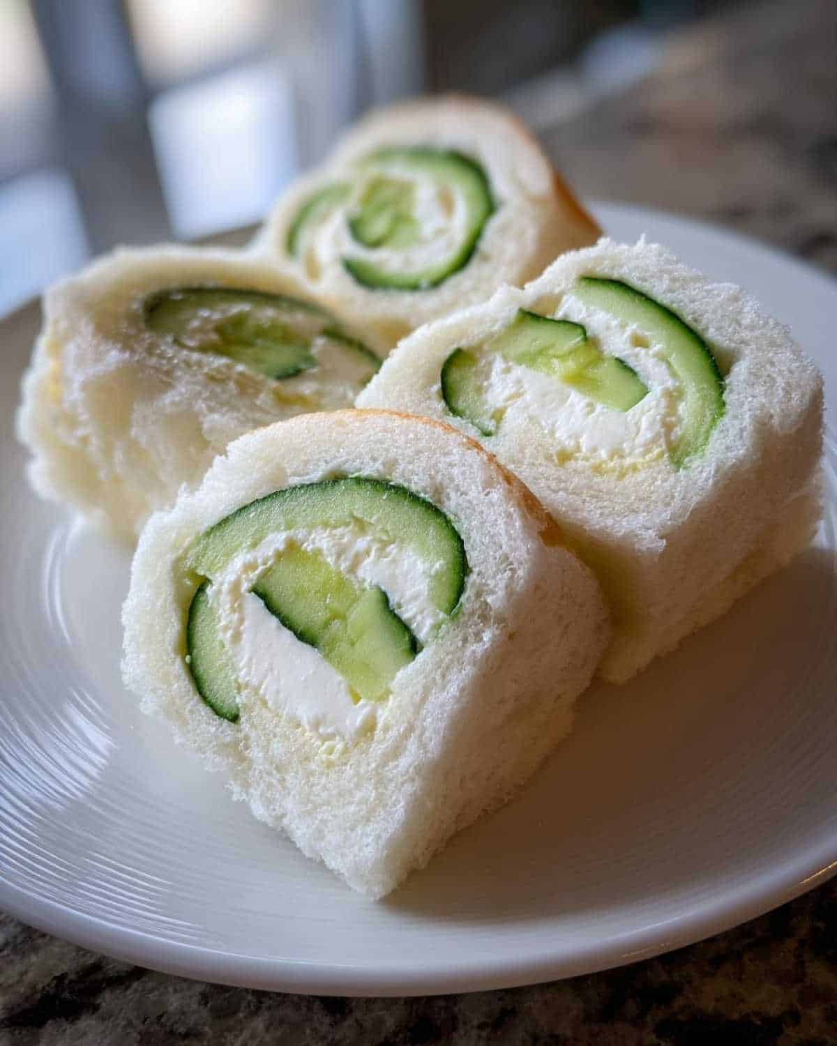 Cucumber & Cream Cheese Sandwich Sushi for Kids: Fun Shape! - detail 1