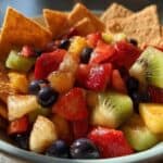 Fruit Salsa with Cinnamon Chips: Fun Kid Lunch Dessert/Side