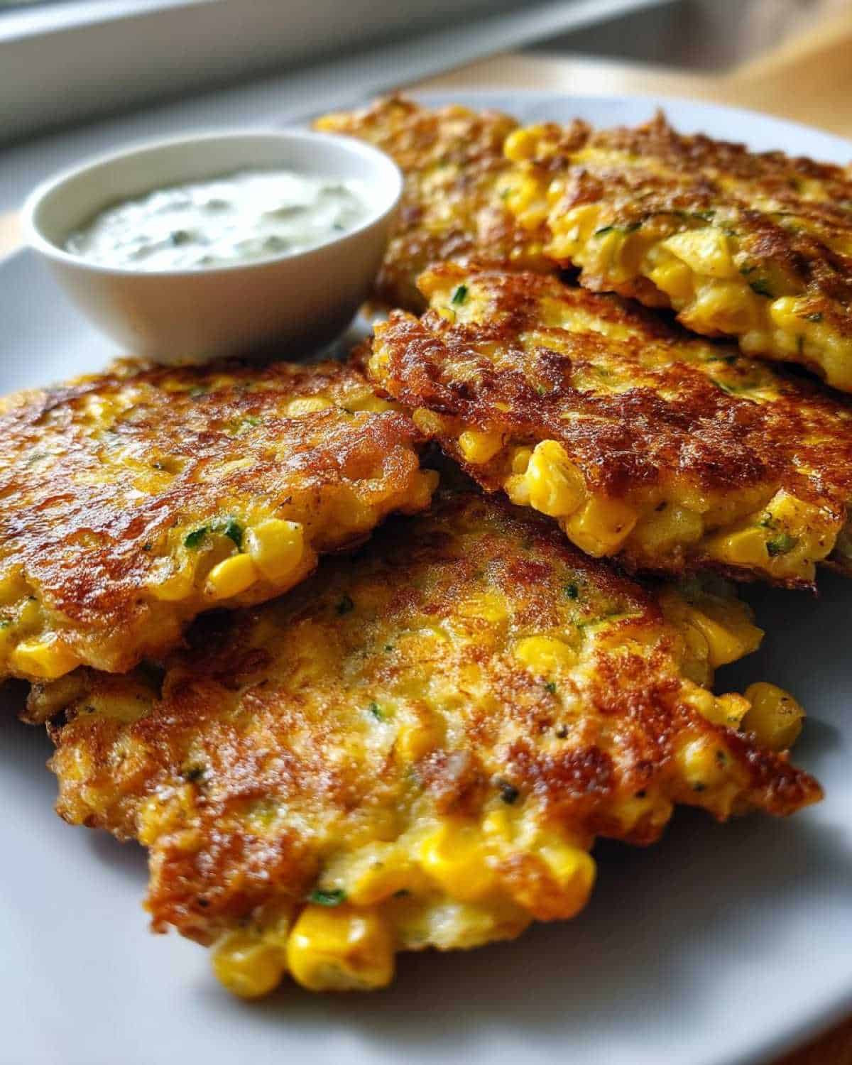 Grilled Corn & Zucchini Fritters Kids Love (with Yummy Dip!) - detail 1