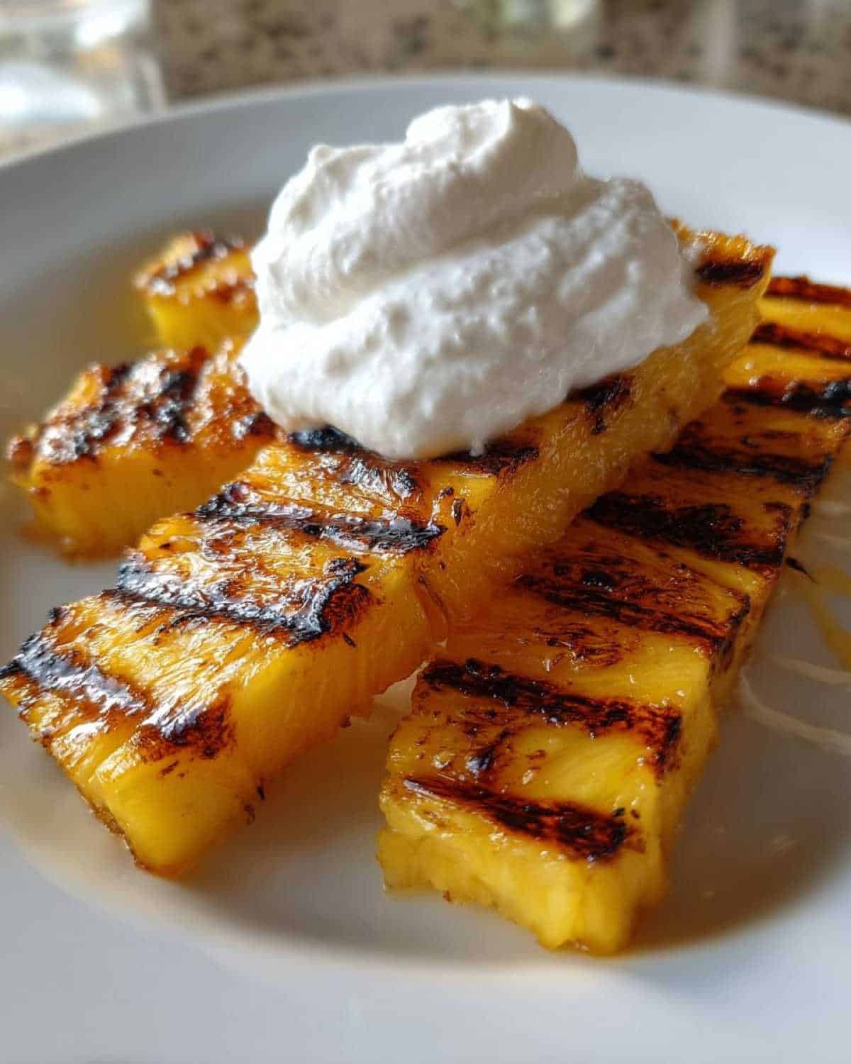 Grilled Pineapple for Kids: Simple Summer Dessert with Coconut Cream - detail 1
