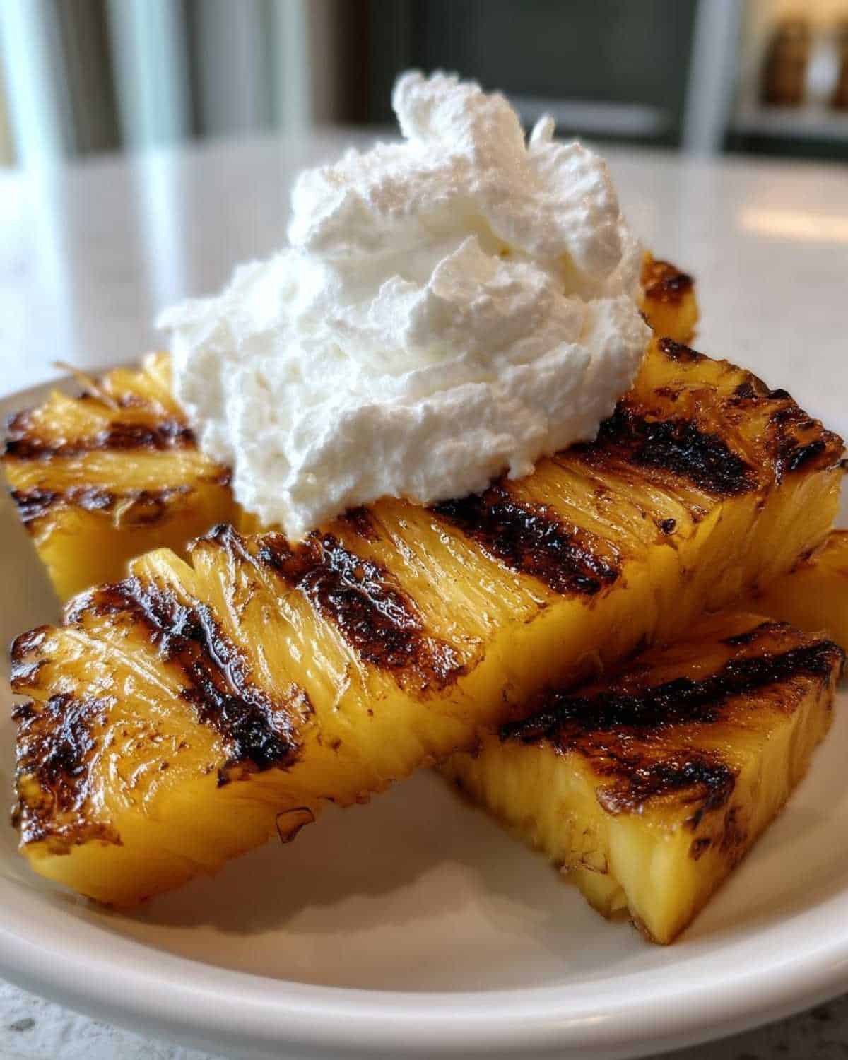 Grilled Pineapple for Kids: Simple Summer Dessert with Coconut Cream - detail 2