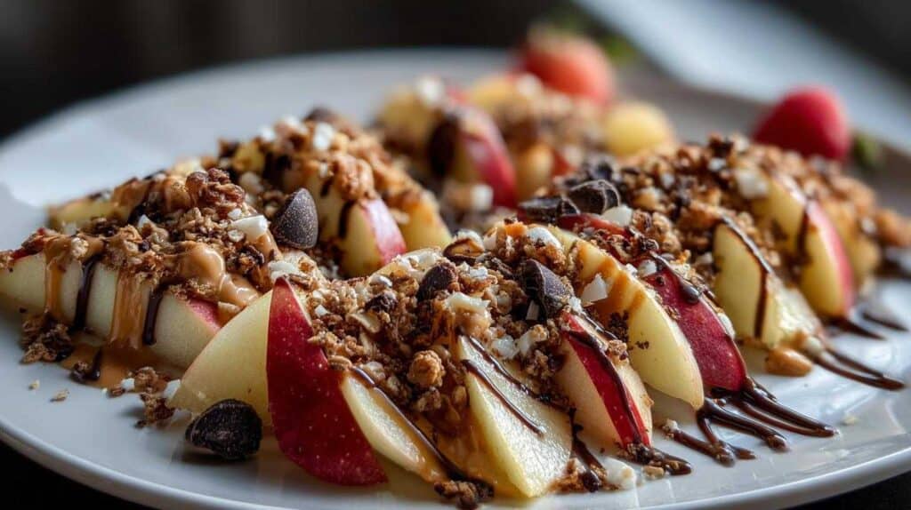 Healthy Apple Nachos for Kids: Sliced Apples with Fun Toppings