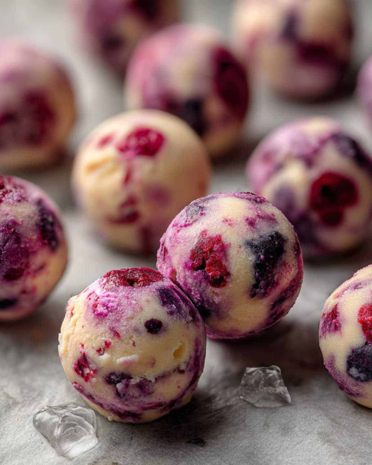 Healthy Frozen Yogurt Bites for Kids: Easy Berry Swirl Dots - detail 3