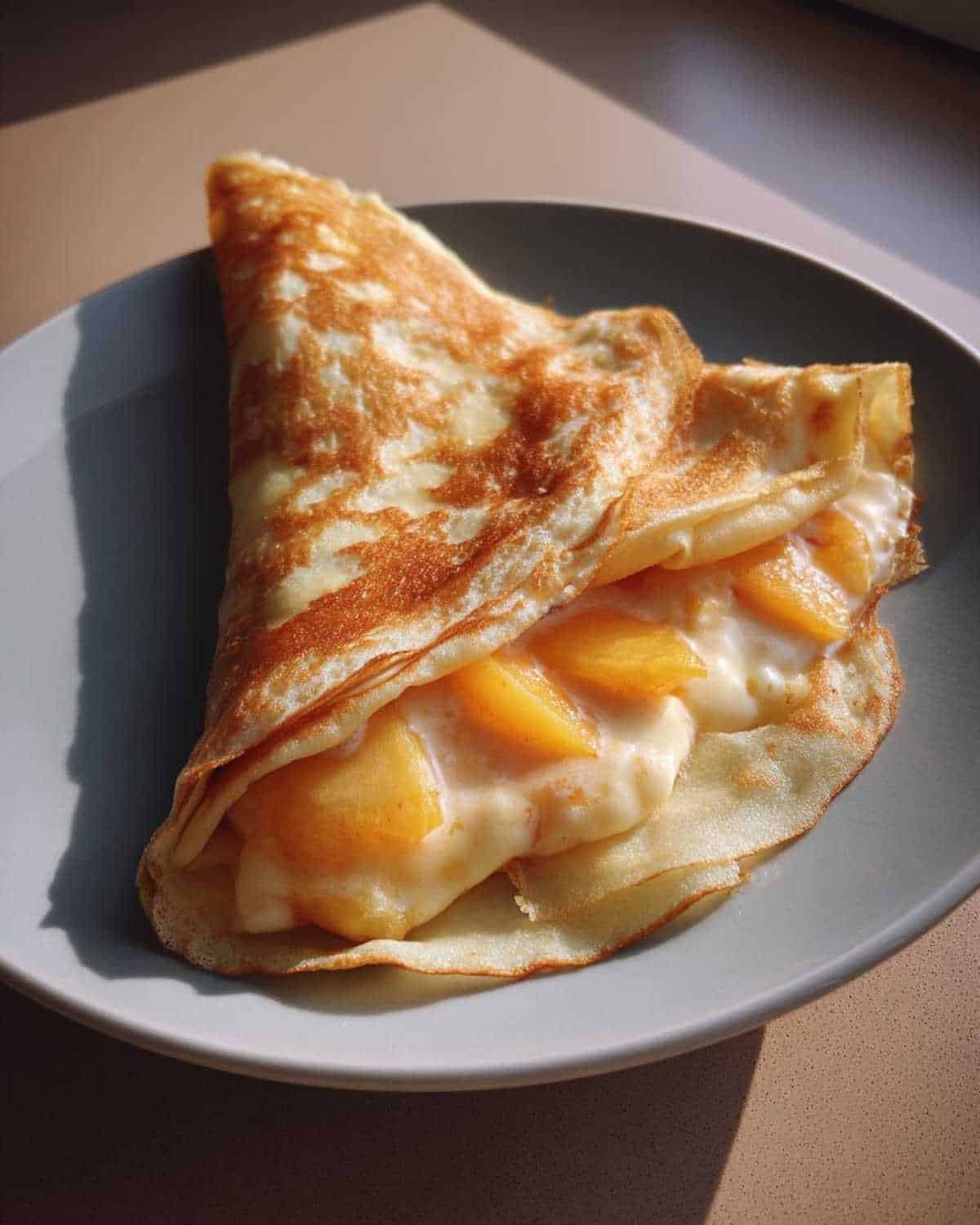 Kid-Approved Crepes with Peaches & Cream Filling - detail 1
