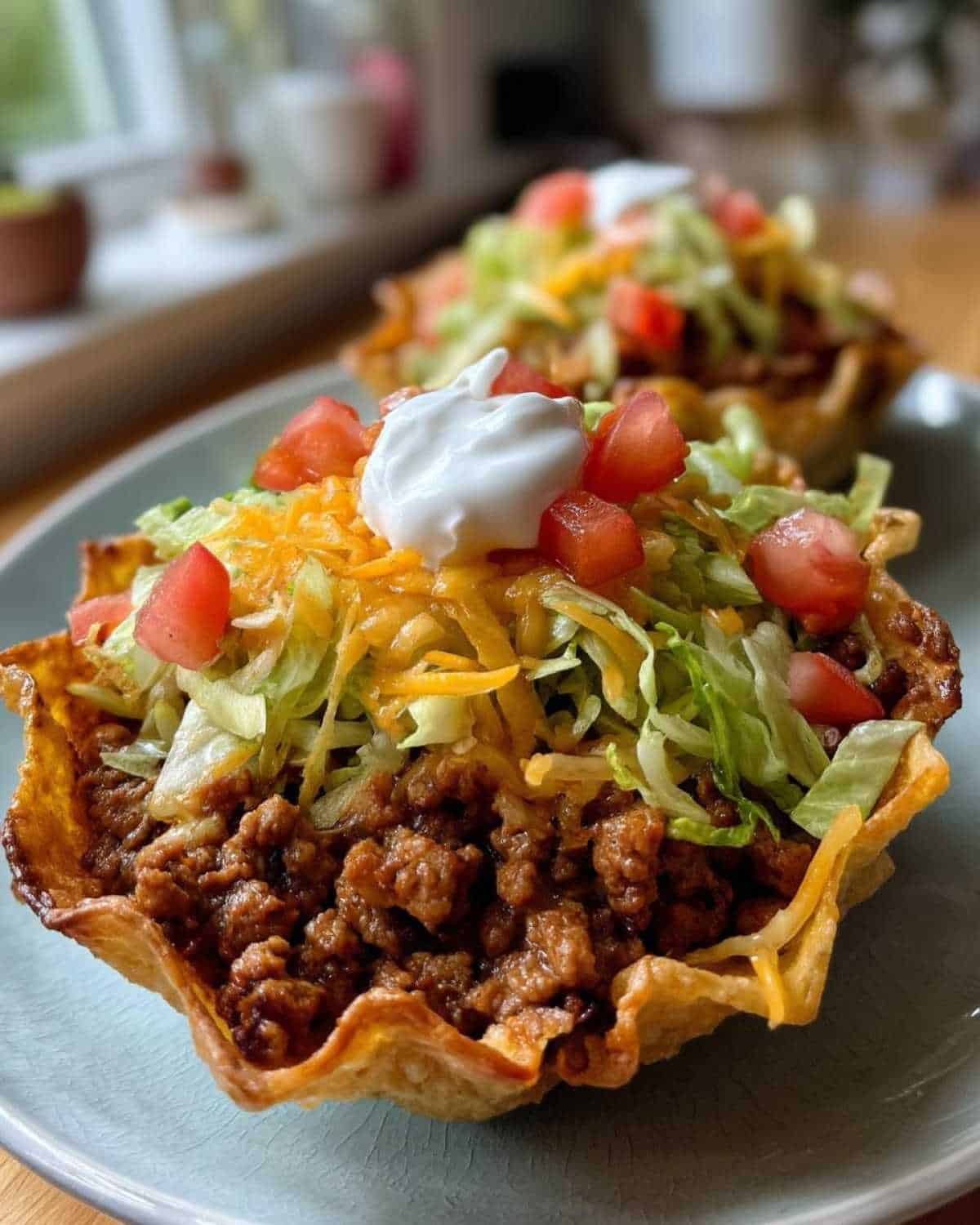 Kid-Friendly Taco Salad Bowls (in Tortilla Cups) - detail 1
