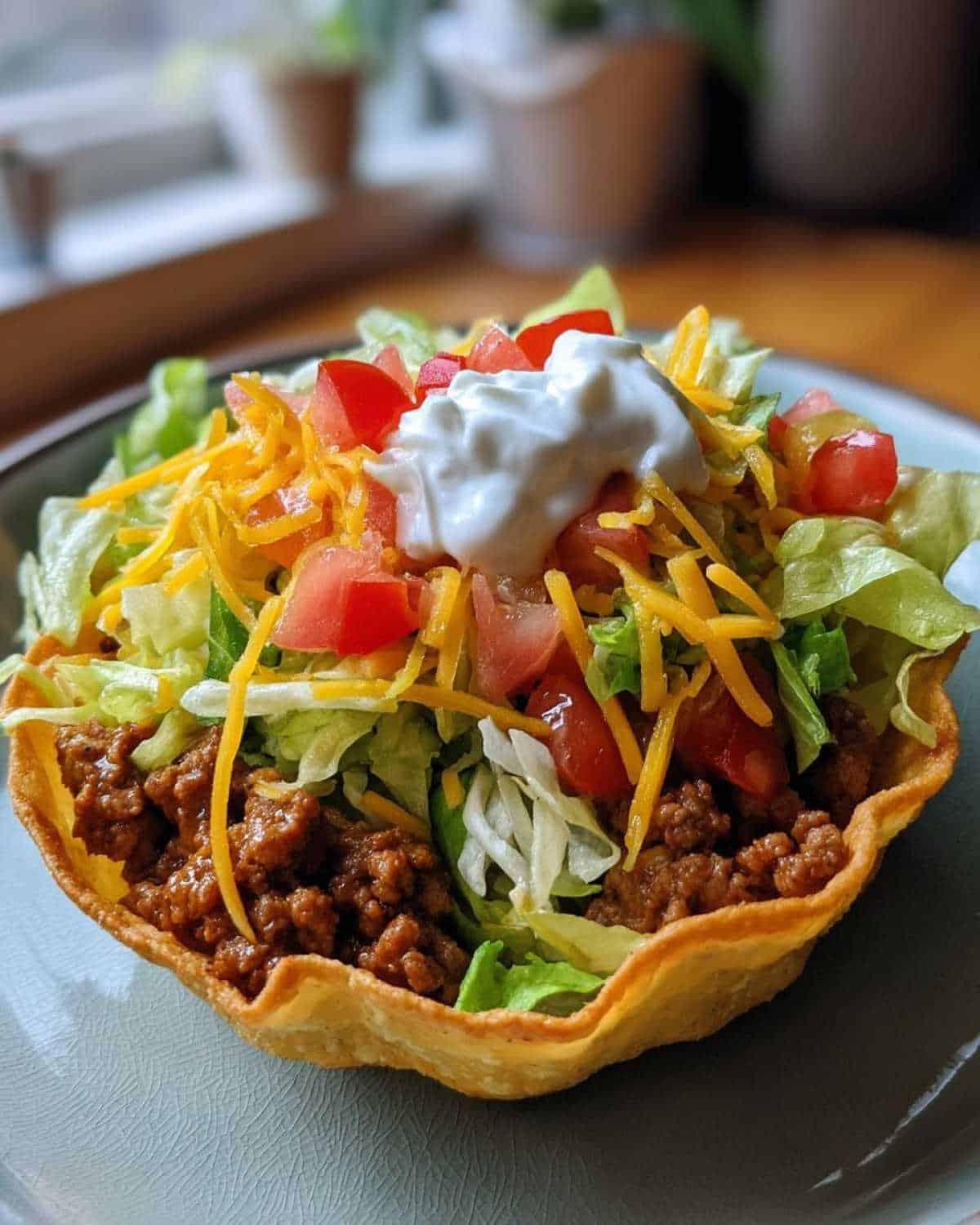 Kid-Friendly Taco Salad Bowls (in Tortilla Cups) - detail 2