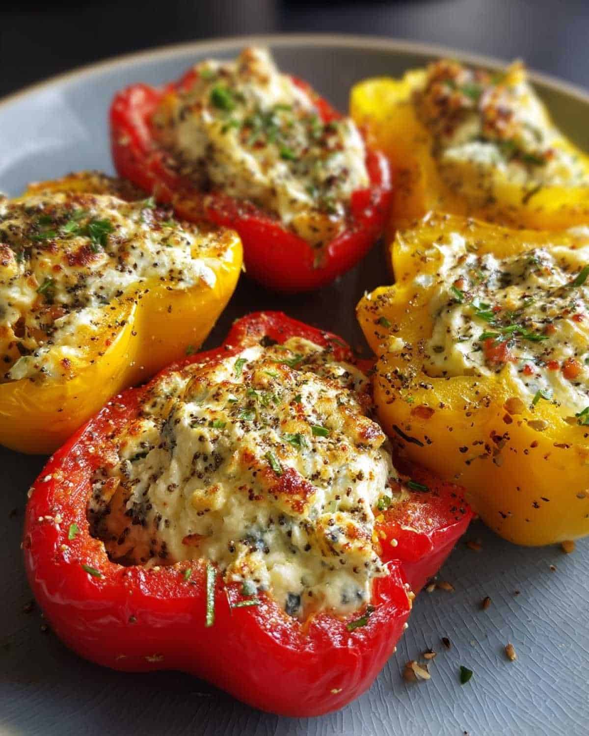 Mini Bell Peppers Stuffed with Cream Cheese & Everything Bagel Spice for Kids - detail 3