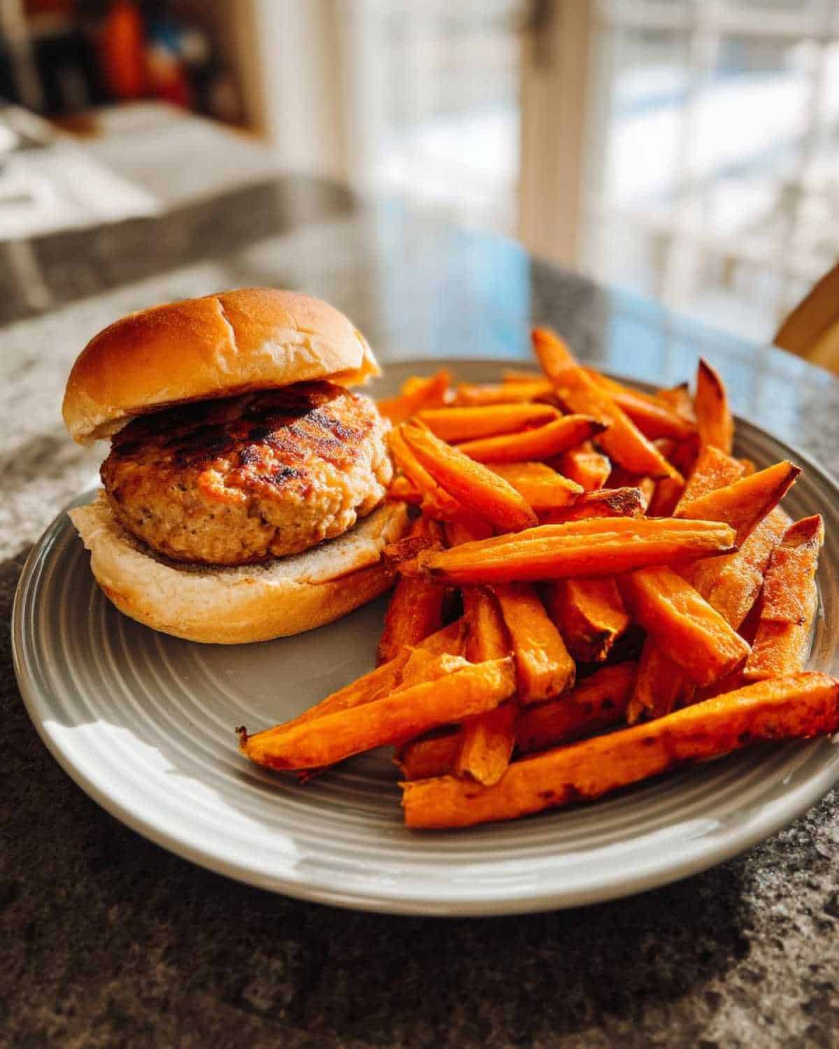 Mini Turkey Burgers Kids Will Devour (with Baked Sweet Potato Fries) - detail 1