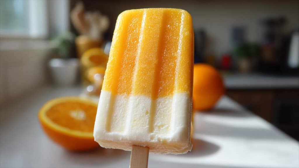 Orange Creamsicle Popsicles for Kids: Healthy Summer Treat