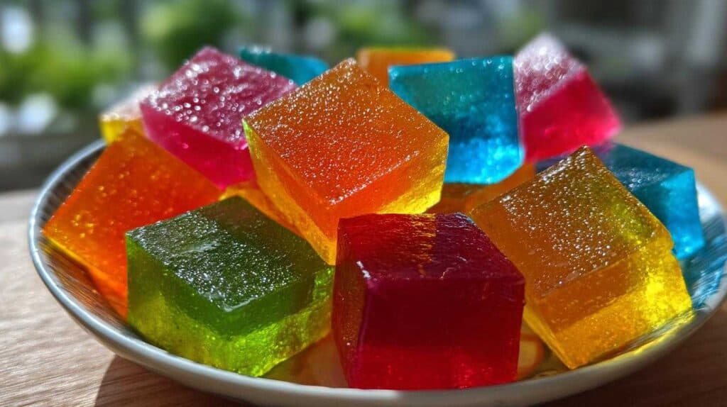 Rainbow Gelatin Cubes for Kids: Fun Jiggly Snack That Makes 4 Colors Delightful Rainbow Gelatin Cubes for Kids: Fun Jiggly Snack