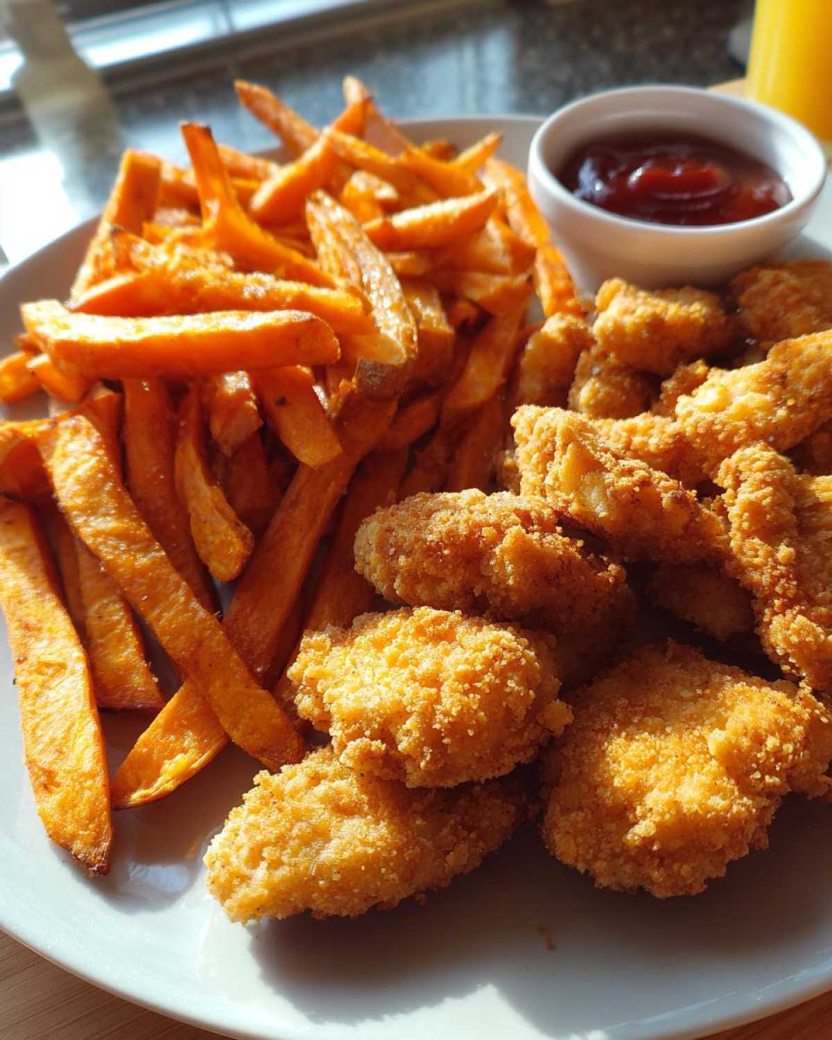 Kid-Friendly Air Fryer Chicken Nuggets with Sweet Potato Fries - detail 1