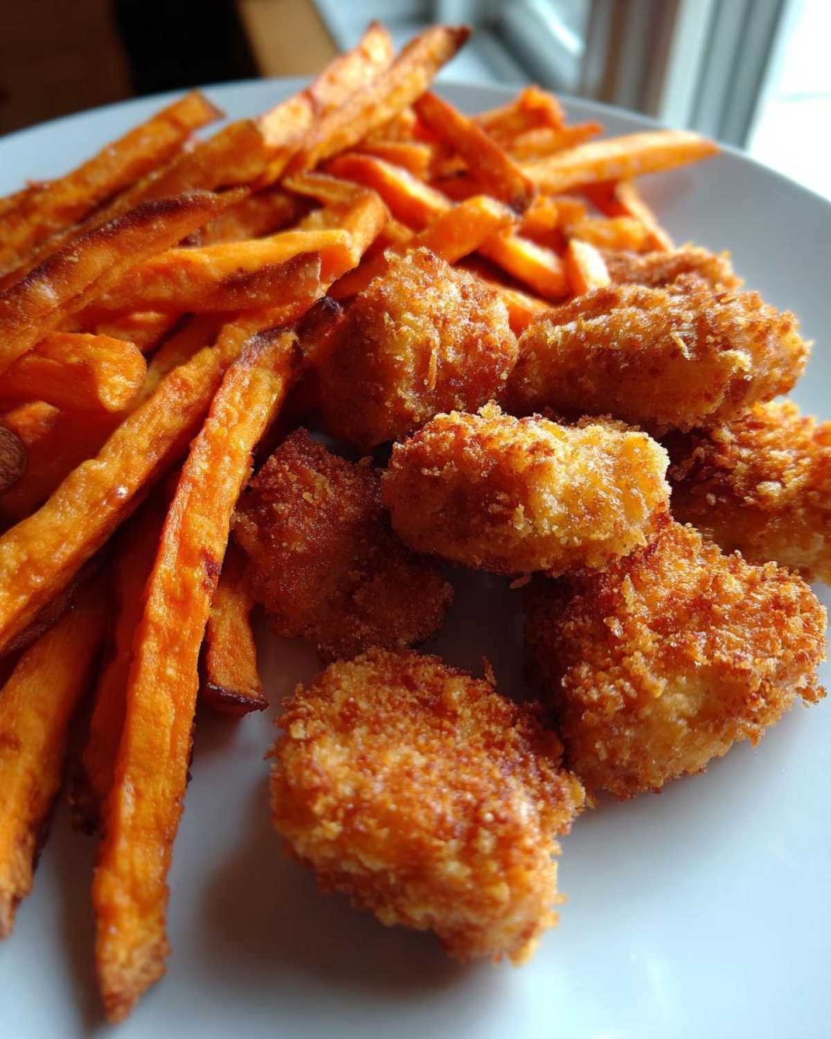 Kid-Friendly Air Fryer Chicken Nuggets with Sweet Potato Fries - detail 4