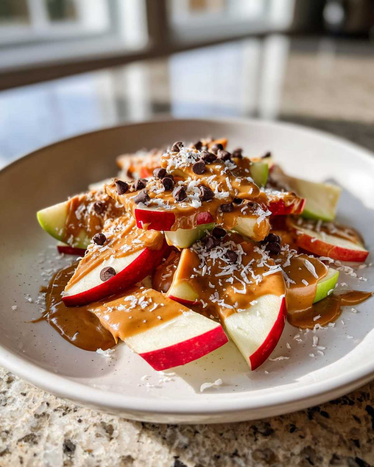 Kid-Friendly Apple Nachos with Peanut Butter Drizzle - detail 2