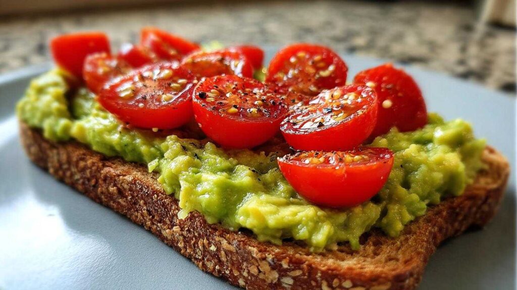 Kid-Friendly Avocado Toast with Grape Tomatoes