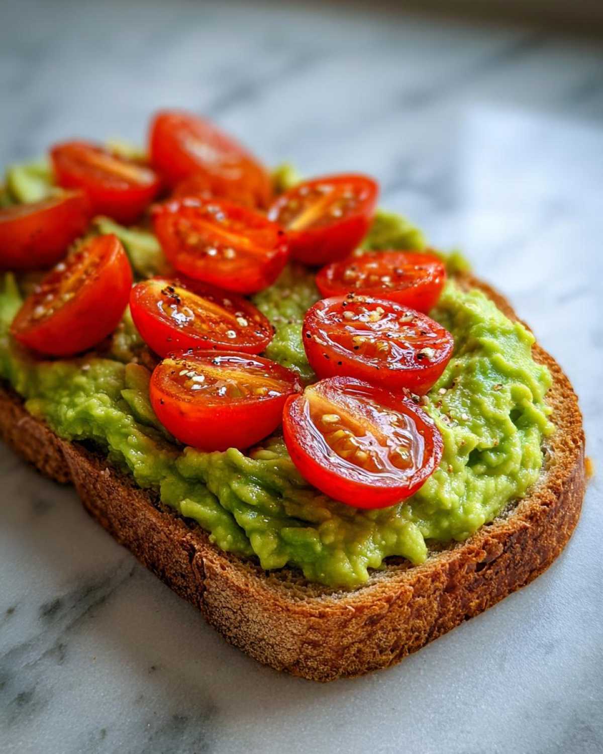 Kid-Friendly Avocado Toast with Grape Tomatoes - detail 2