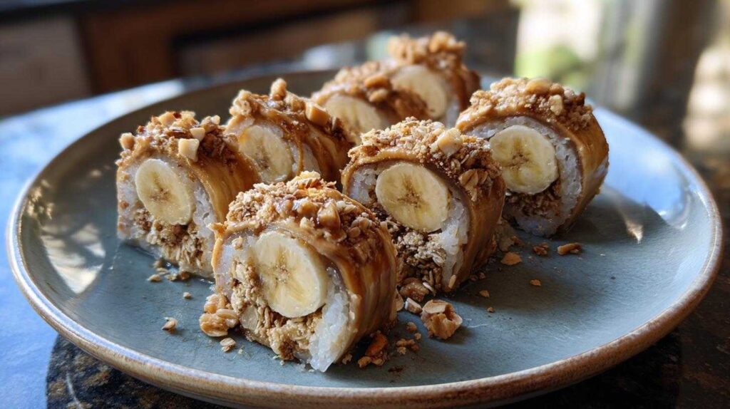 Kid-Friendly Banana Peanut Butter Sushi Rolls: One Amazing Snack Kid-Friendly Banana Peanut Butter Sushi Rolls