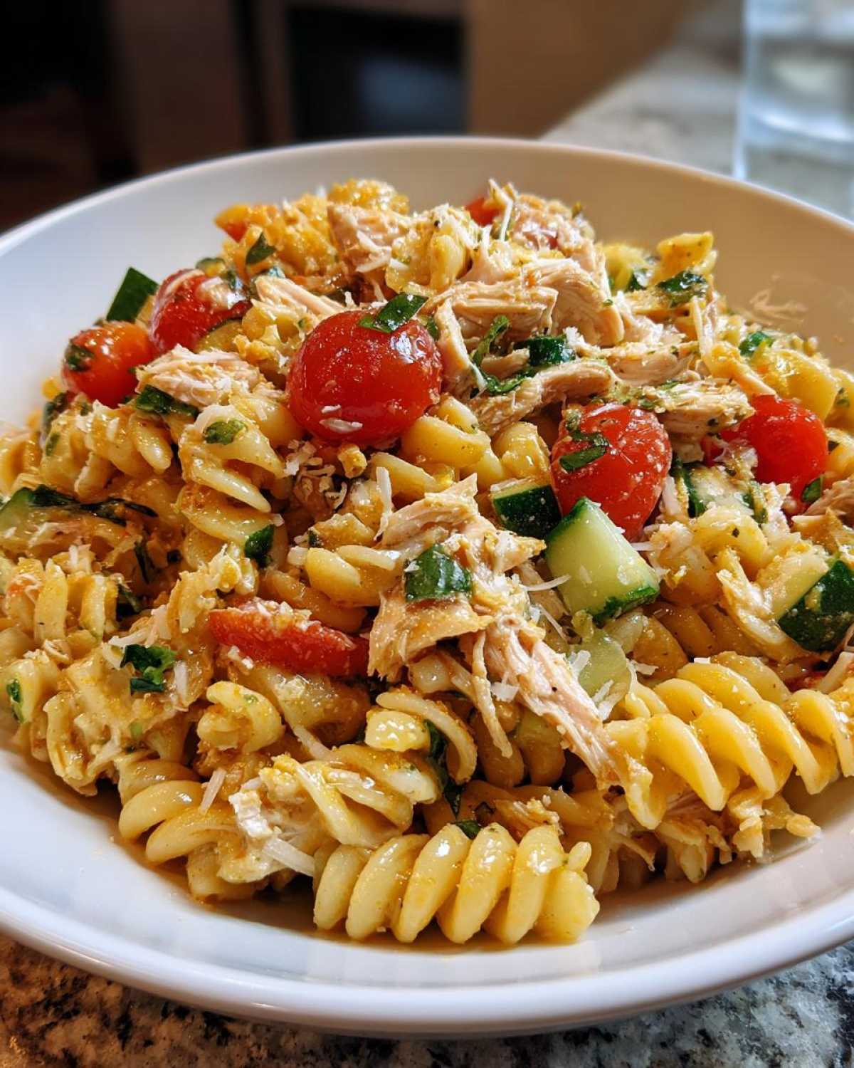 Kid-Friendly Basil Chicken Pasta Salad - detail 3