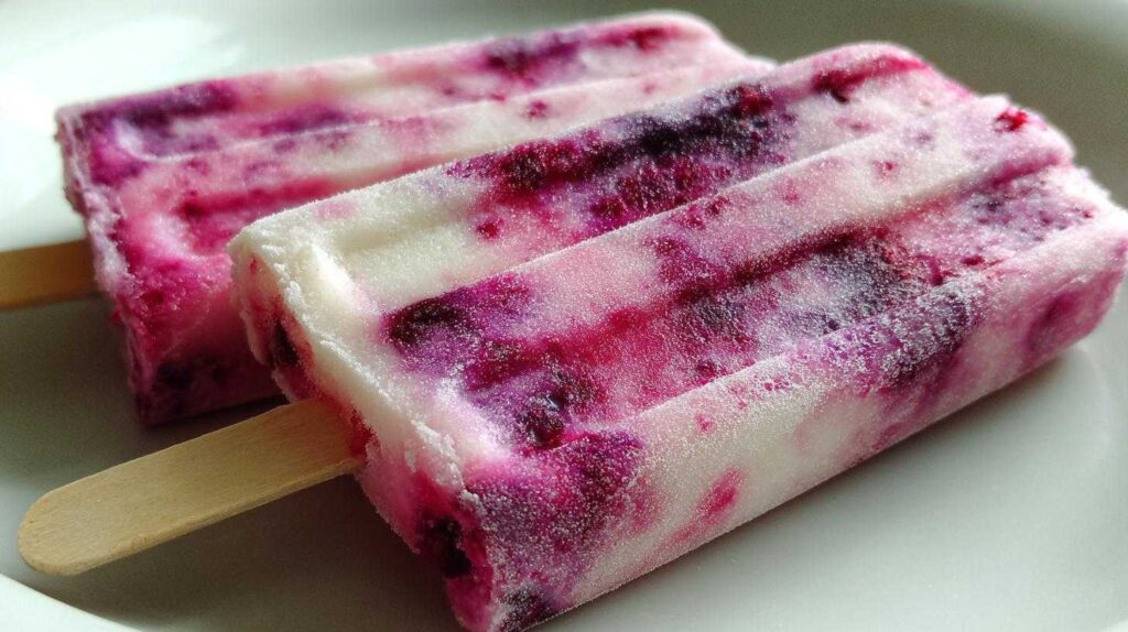 Kid-Friendly Berry Frozen Yogurt Pops