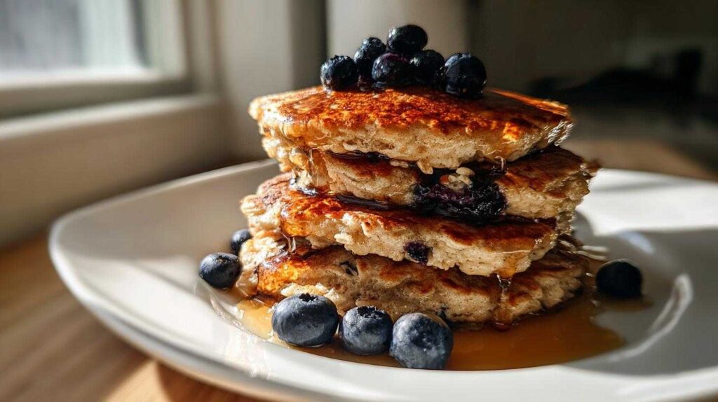 Kid-Friendly Blueberry Oatmeal Pancakes