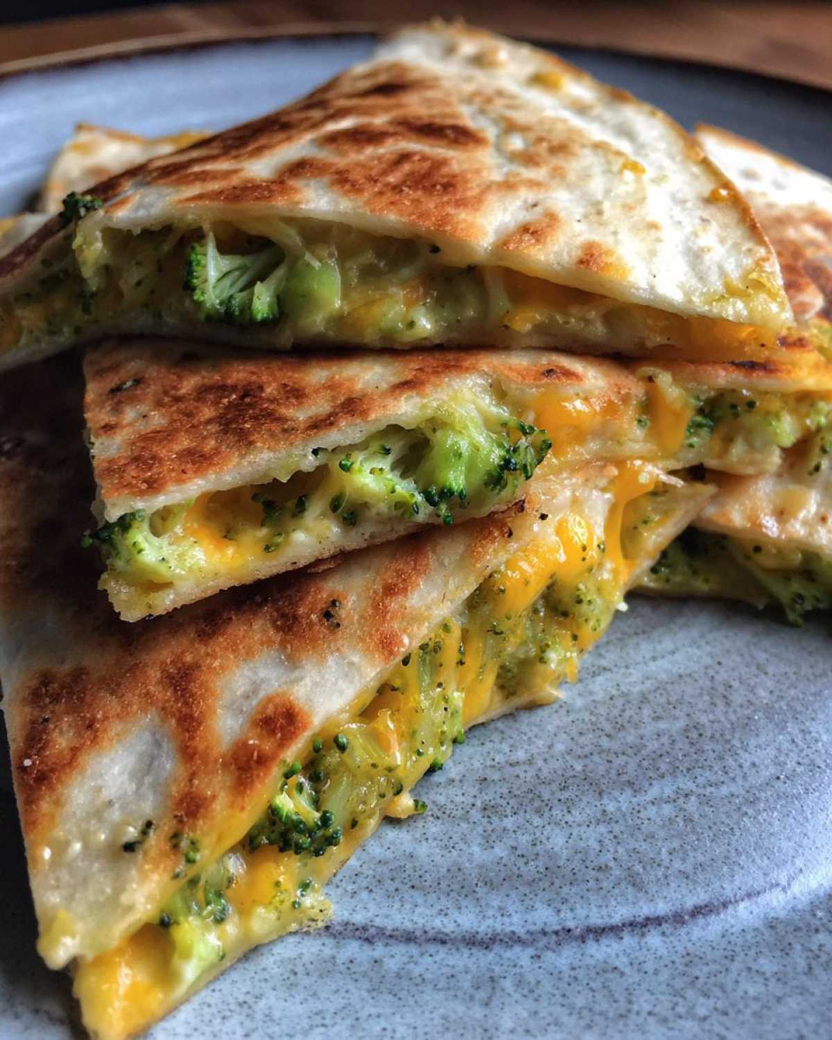 Kid-Friendly Breakfast Quesadillas- Broccoli Cheese - detail 1