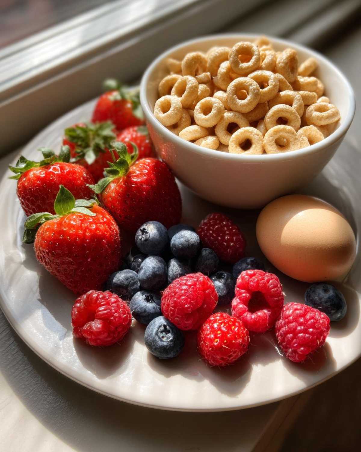 Kid-Friendly Cheerios, Berries and Hard-Boiled Egg - detail 1