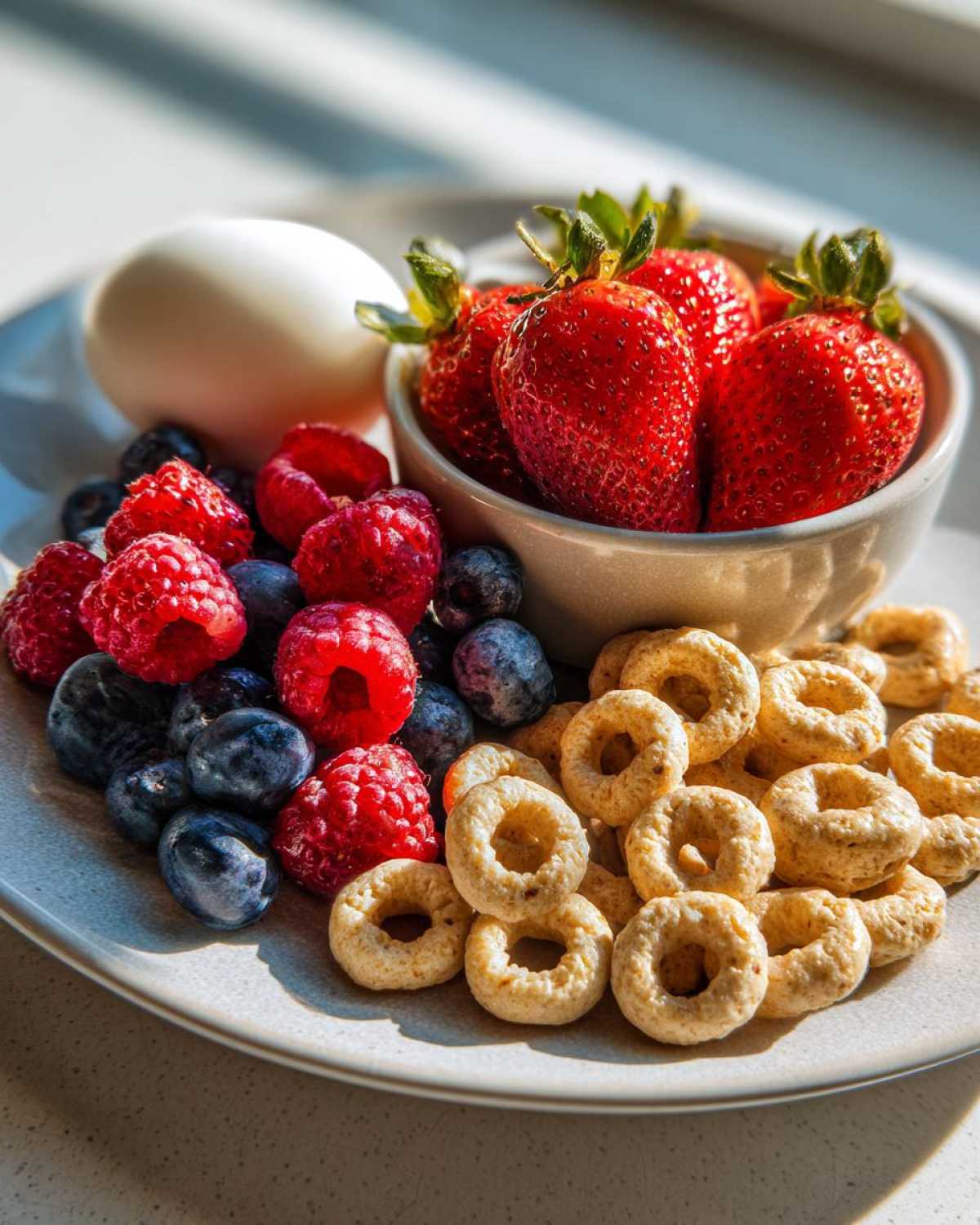 Kid-Friendly Cheerios, Berries and Hard-Boiled Egg - detail 3