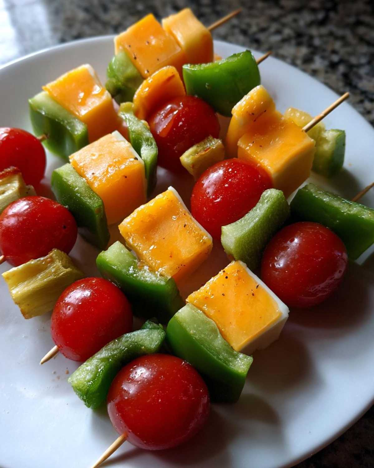 Kid-Friendly Cheese & Veggie Snack Kabobs - detail 1