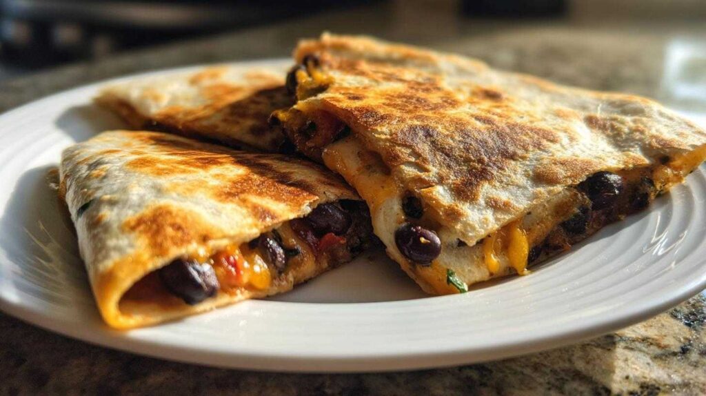 Kid-Friendly Cheesy Black Bean Quesadilla