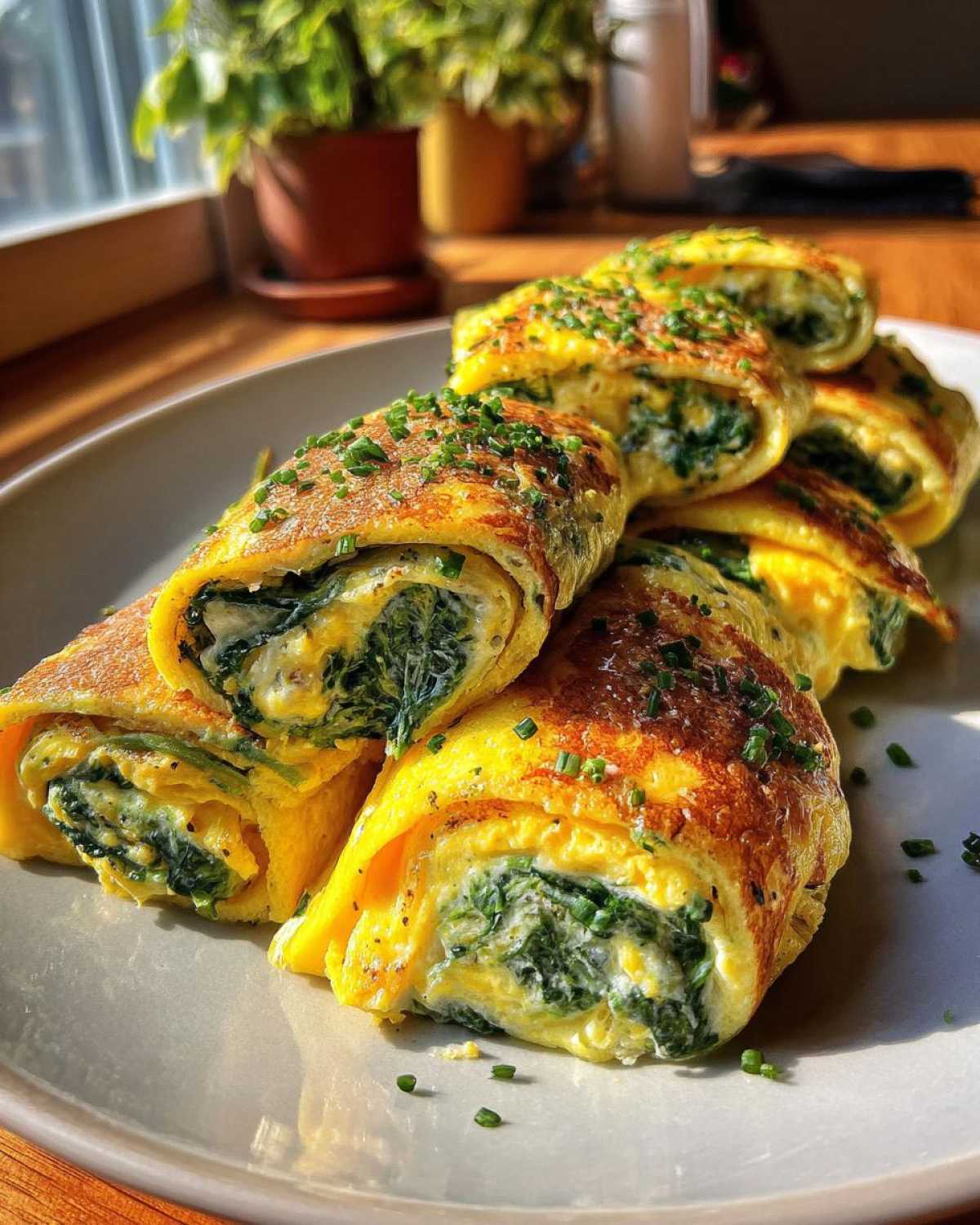 Kid-Friendly Cheesy Spinach Omelet Roll-Ups - detail 4