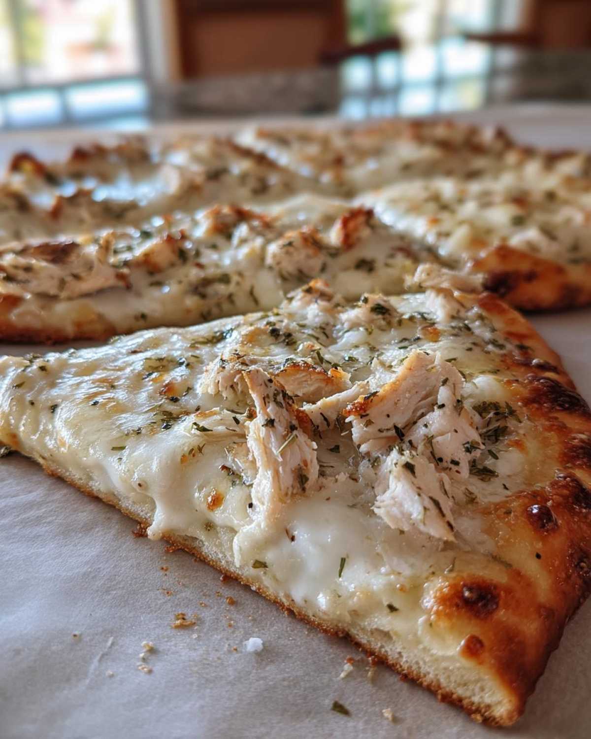 Kid-Friendly Chicken Alfredo Flatbreads - detail 2