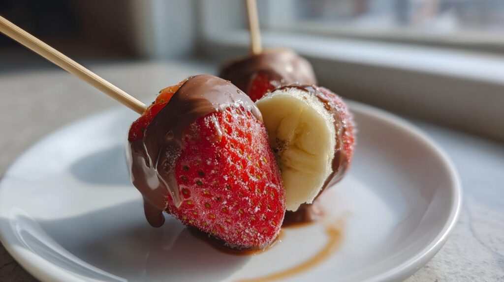 Kid-Friendly Chocolate Strawberry Banana Pops