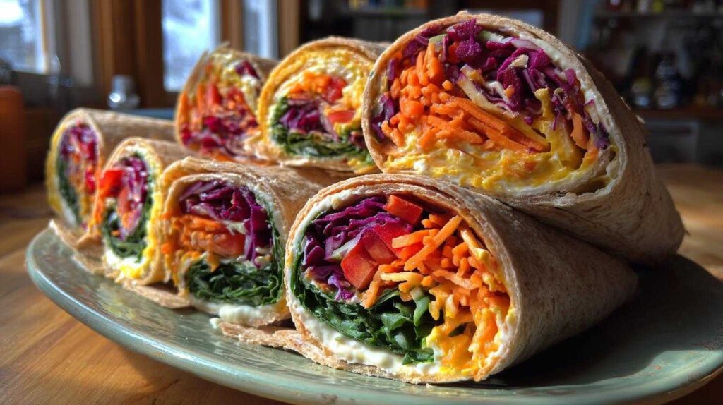 Kid-Friendly Colorful Veggie Wraps