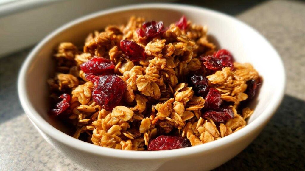 Kid-Friendly Cranberry Maple Granola