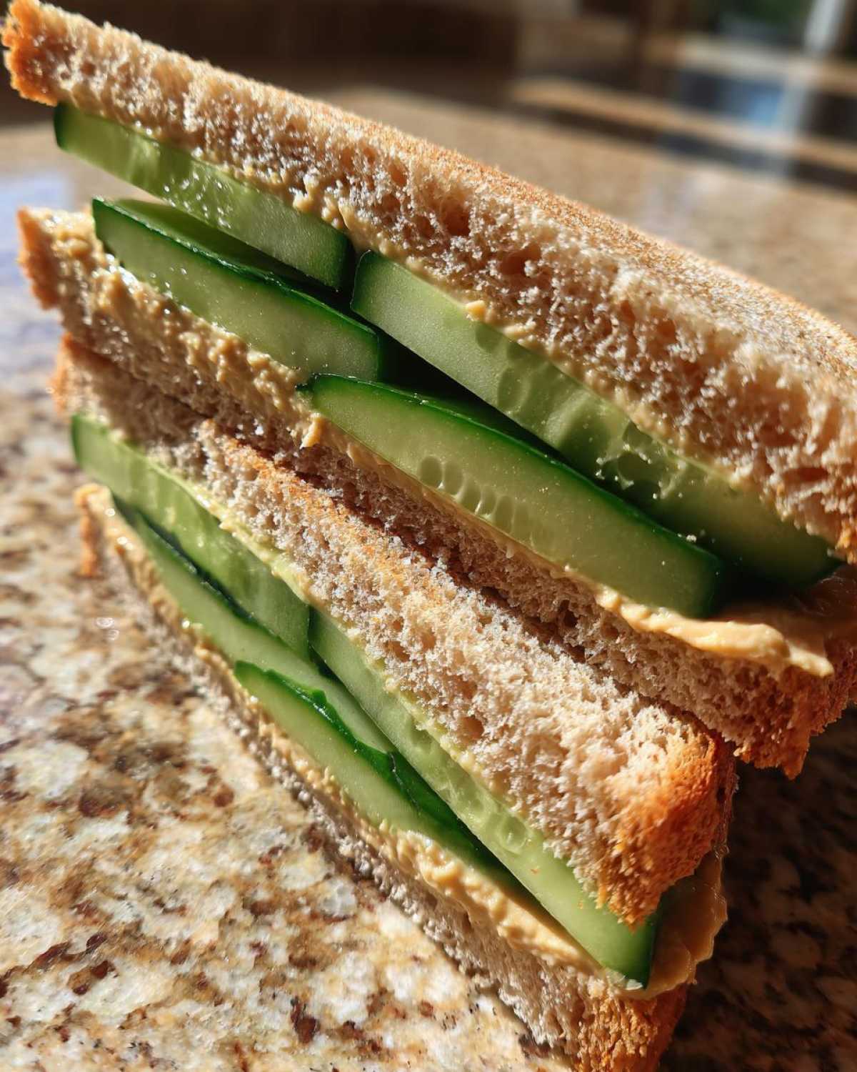 Kid-Friendly Cucumber Hummus Sandwiches - detail 1