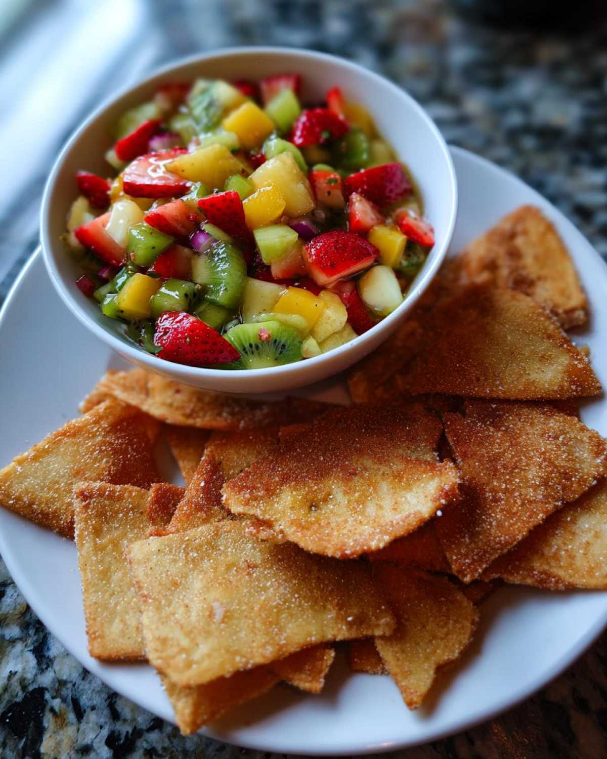 Kid-Friendly Fruit Salsa with Cinnamon Chips - detail 1