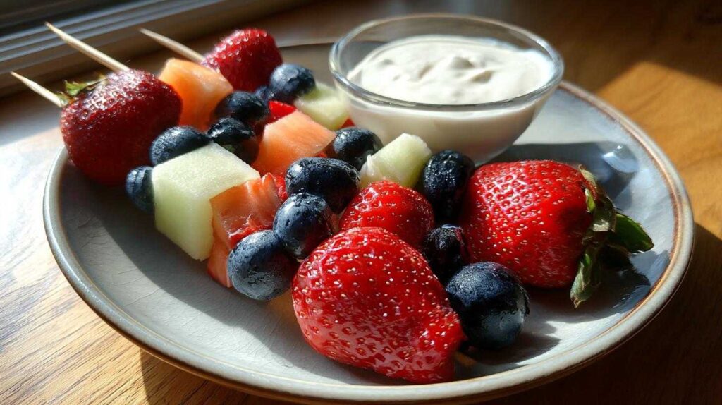 Kid-Friendly Fruit & Yogurt Skewers