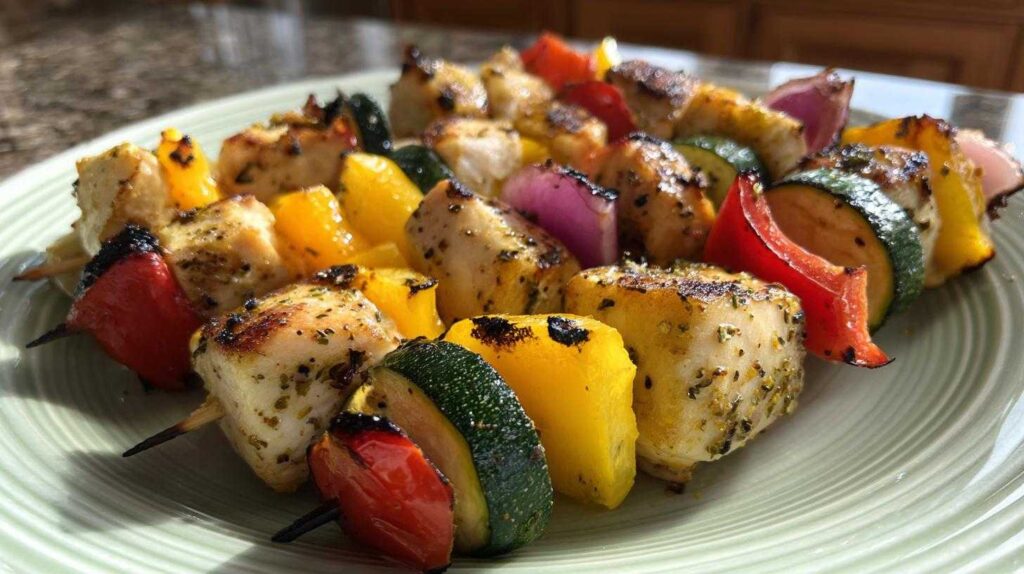 Kid-Friendly Grilled Chicken and Veggie Kabobs