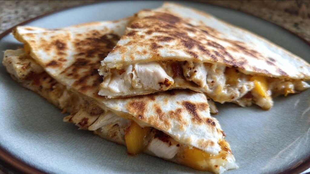 Kid-Friendly Grilled Peach Chicken Quesadillas