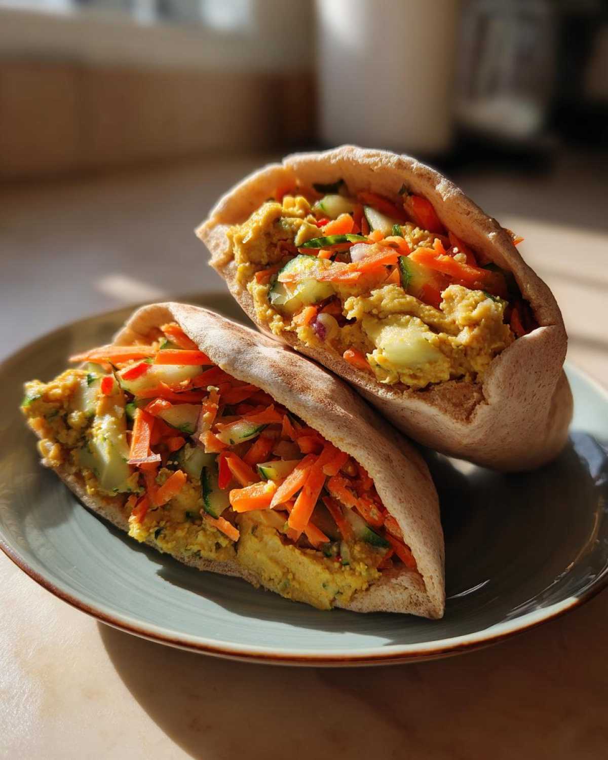 Kid-Friendly Hummus & Veggie Pita Pockets - detail 3