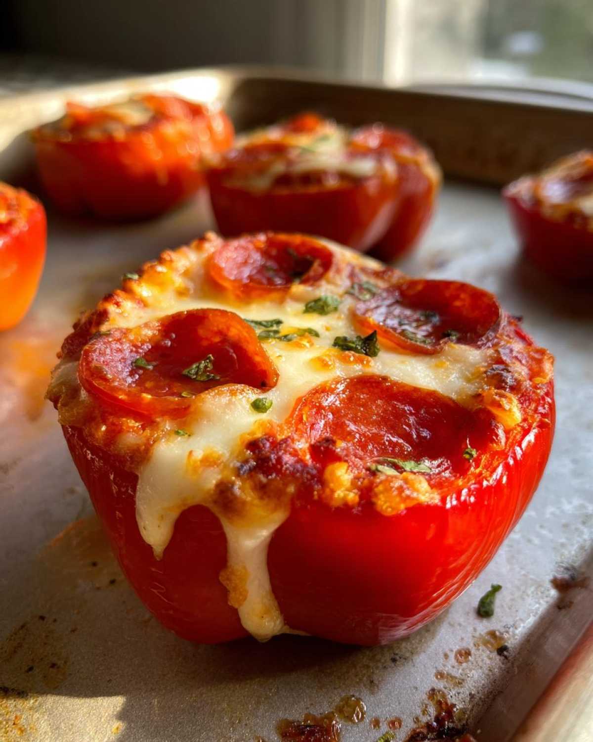 Kid-Friendly Mini Bell Pepper Pizzas - detail 3