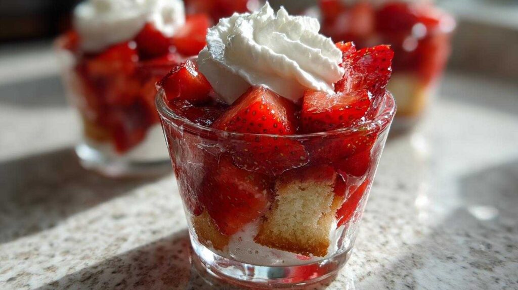 Kid-Friendly Mini Strawberry Shortcake Shots
