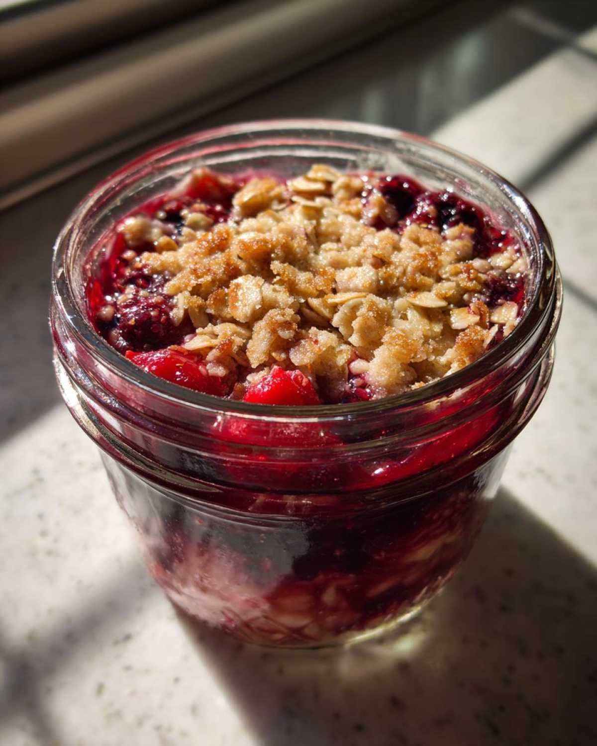 Kid-Friendly Mixed Berry Crisp Jars - detail 1