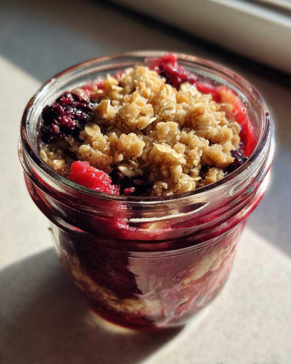 Kid-Friendly Mixed Berry Crisp Jars - detail 2