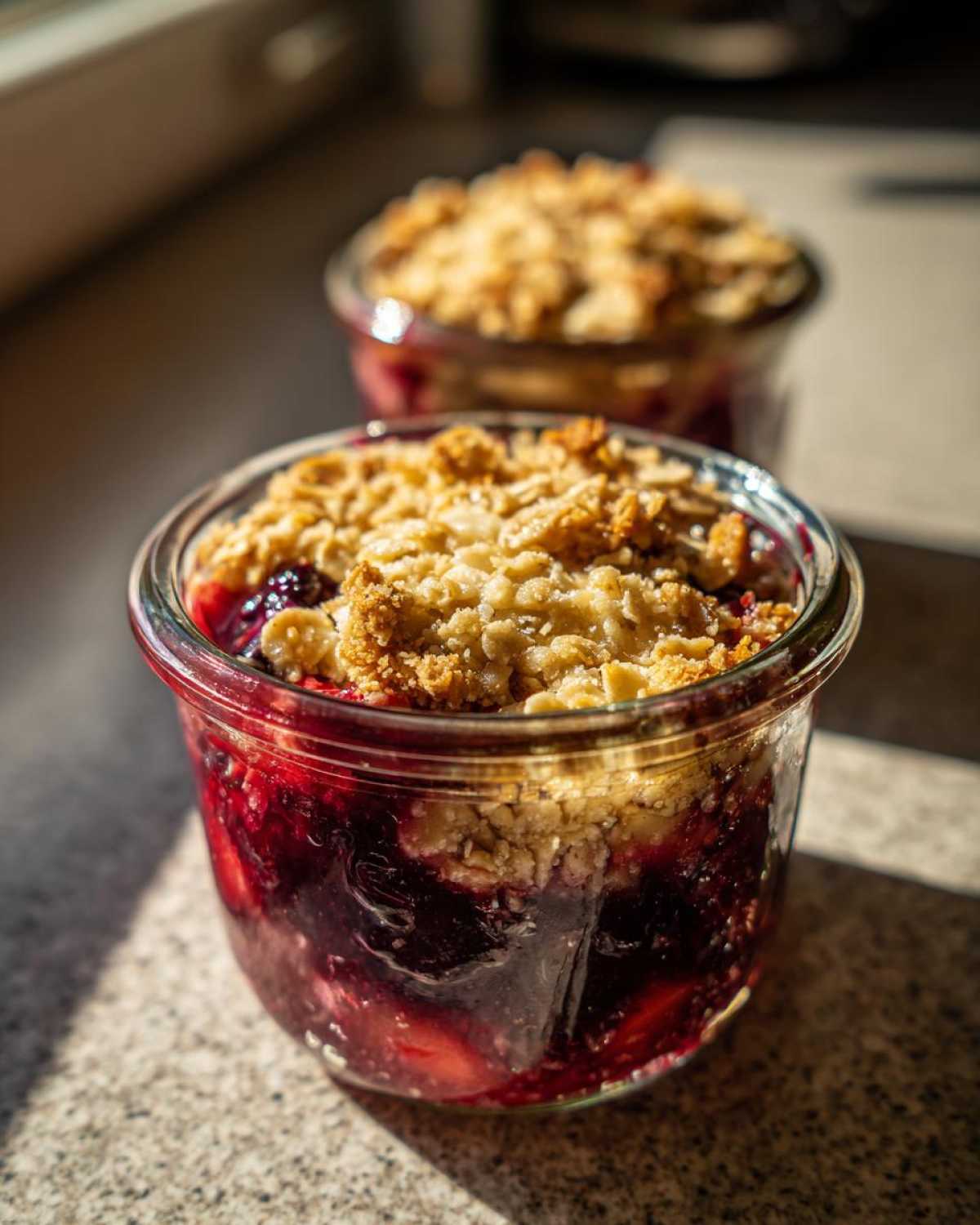 Kid-Friendly Mixed Berry Crisp Jars - detail 3