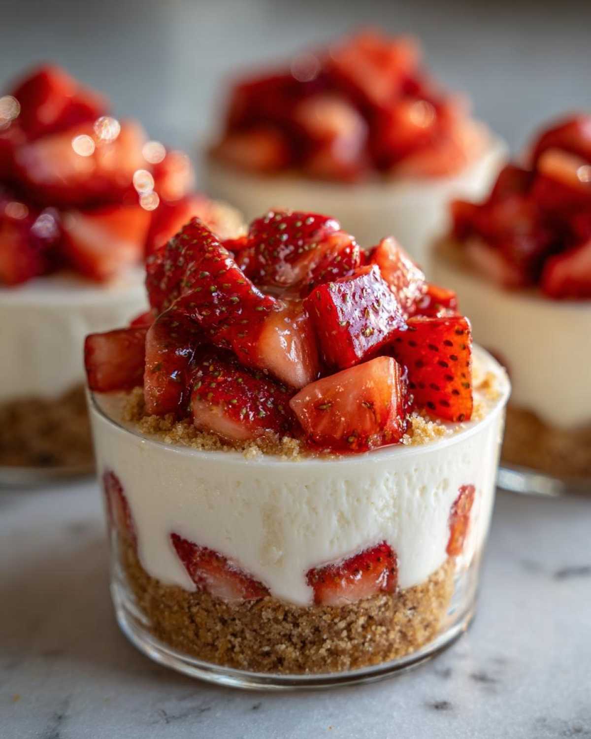 Kid-Friendly No-Bake Strawberry Cheesecake Cups - detail 1