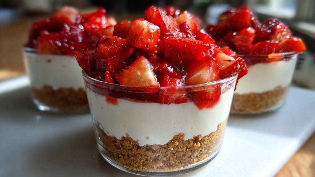 Kid-Friendly No-Bake Strawberry Cheesecake Cups
