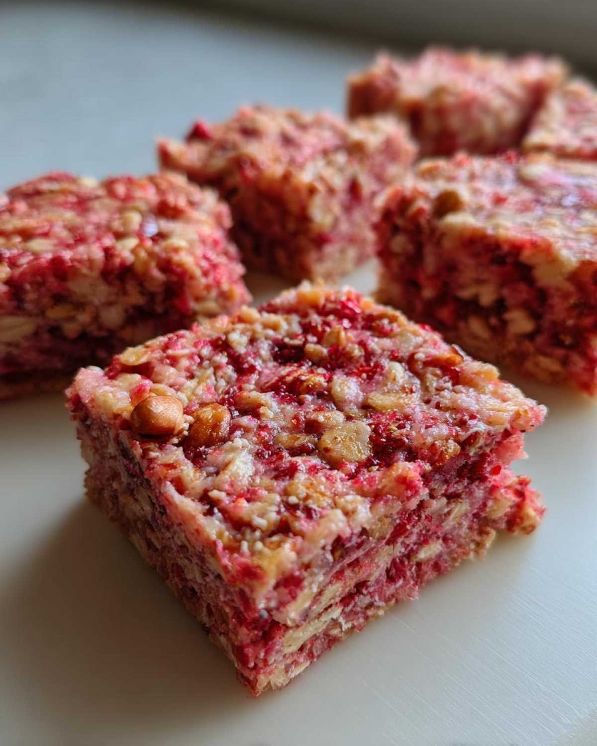 Kid-Friendly No-Bake Strawberry Oat Bars - detail 2