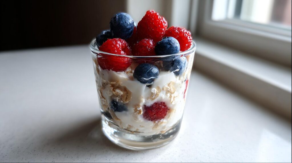 Kid-Friendly No-Cook Muesli Cups with Berries