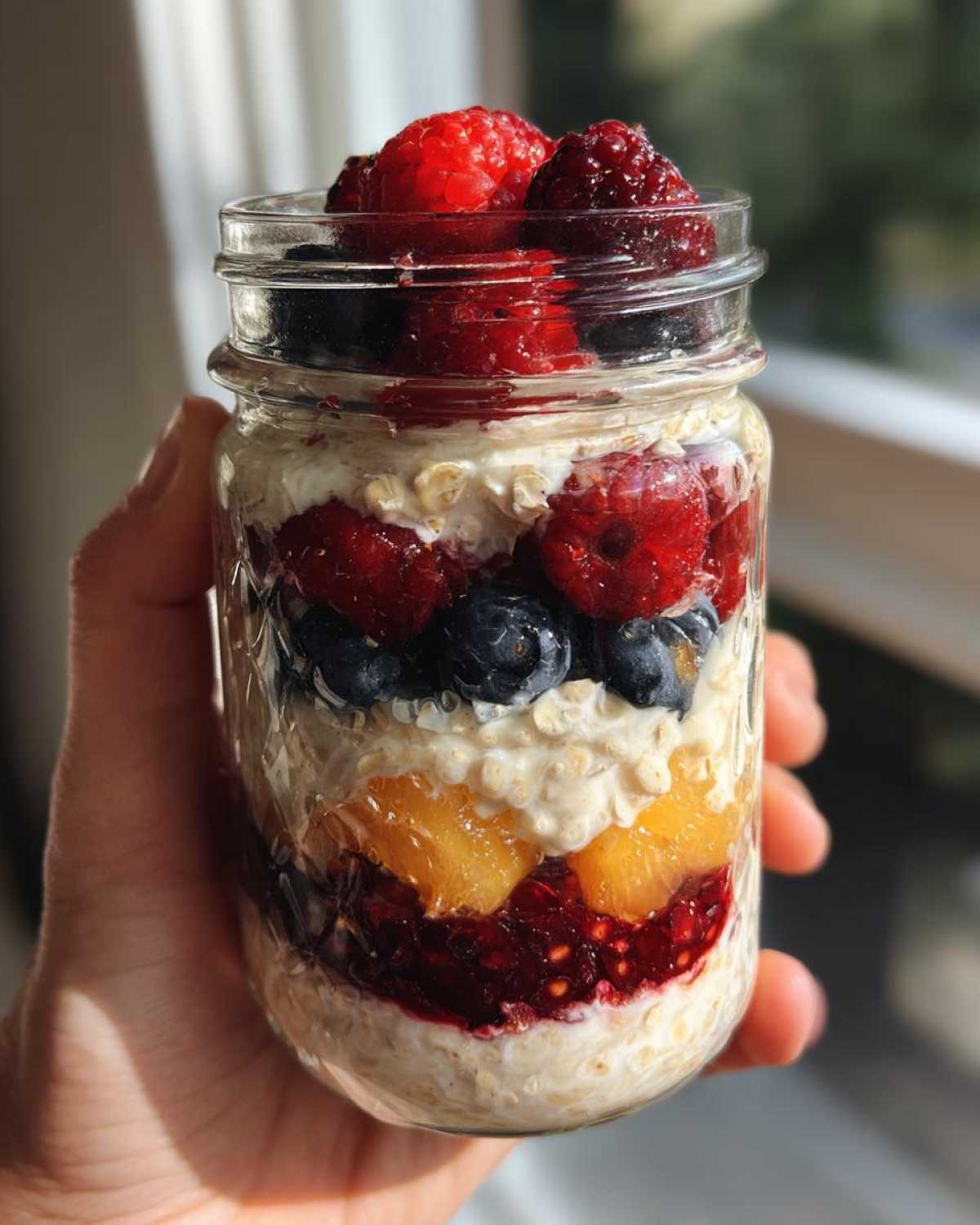 Kid-Friendly Overnight Berry Oatmeal Jars - detail 1