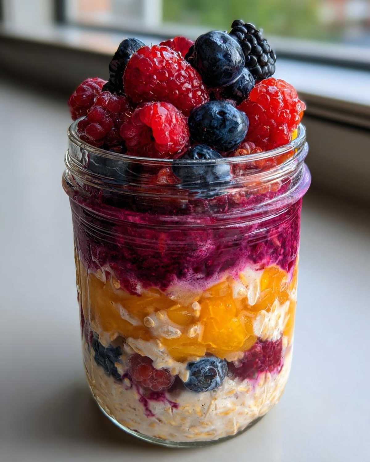 Kid-Friendly Overnight Berry Oatmeal Jars - detail 2